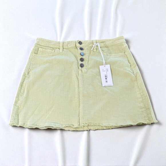 Just Black Denim Button Down A Line Skirt Size Large - Picture 1 of 12